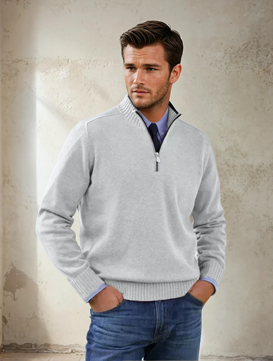 Casual Zip Sweater - By Larimio Paris