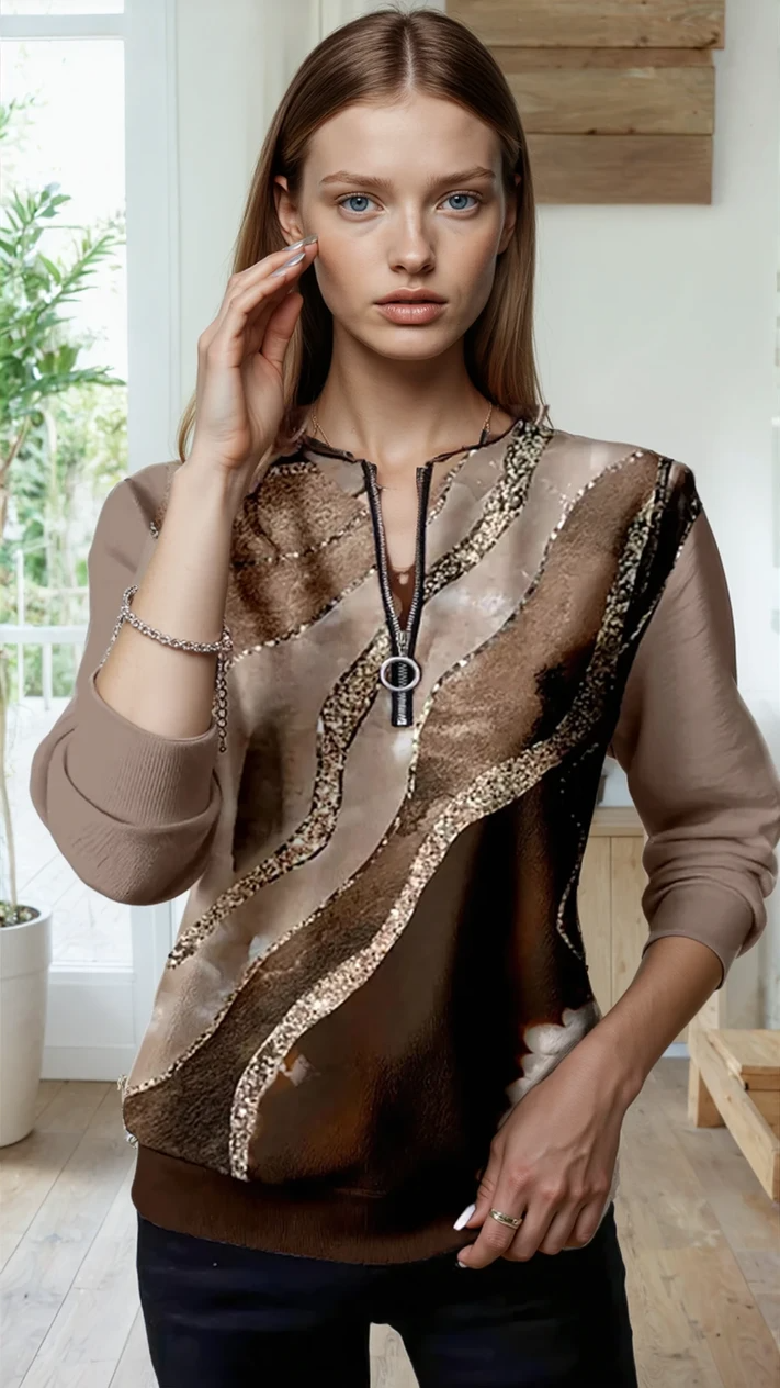 Luxury Flow Zip Shirt - By Larimio Paris